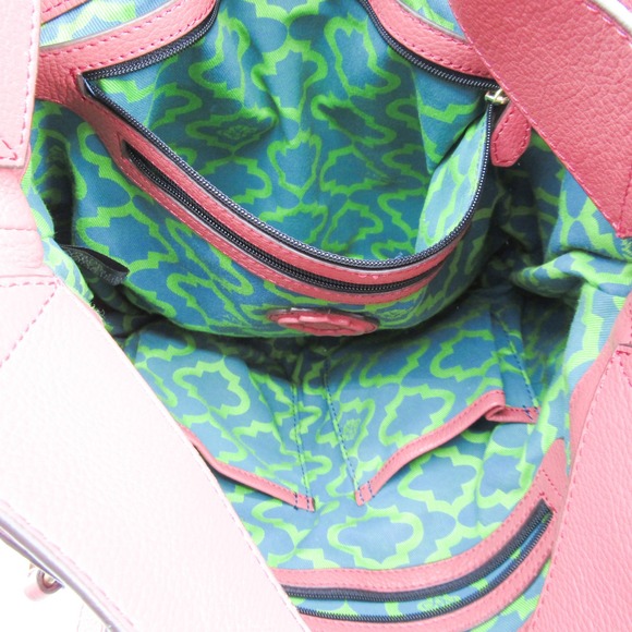 Oryany Leather Hobo Shoulder Bag Tassel Pink Convertible Crossbody Large - Picture 6 of 12